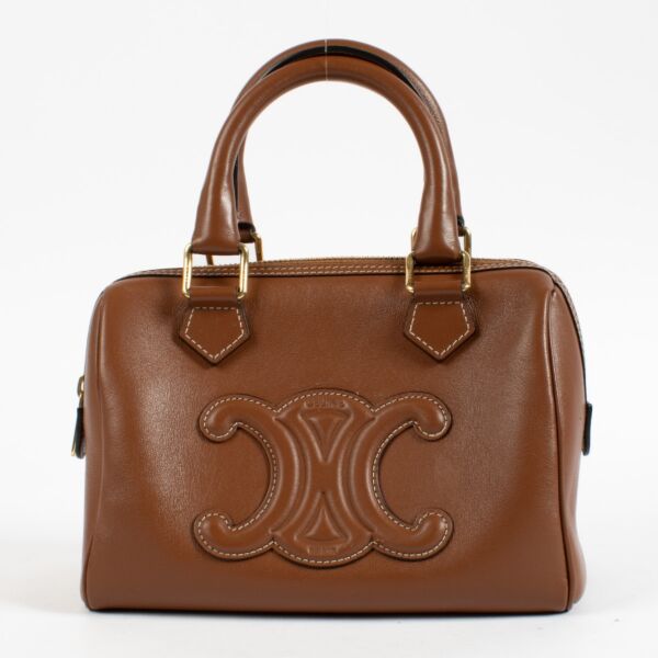 Shop 100% authentic second hand Celine Tan Smooth Leather Small Boston Bag on Labellov.com