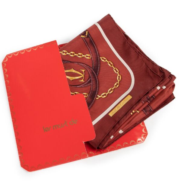 Must De Cartier Burgundy Scarf