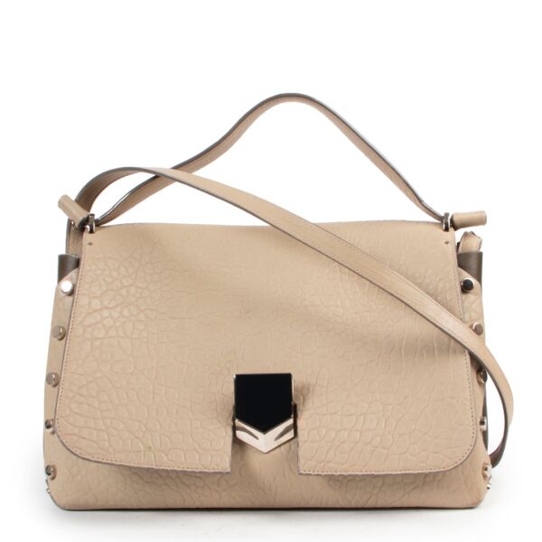 Shop safe online 100% authentic second hand Jimmy Choo Taupe Shoulder Bag in very good condition at the right price at Labellov in Antwerp.