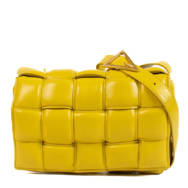 shop 100% authentic second hand Bottega Veneta Yellow Padded Cassette Crossbody Bag on Labellov.com