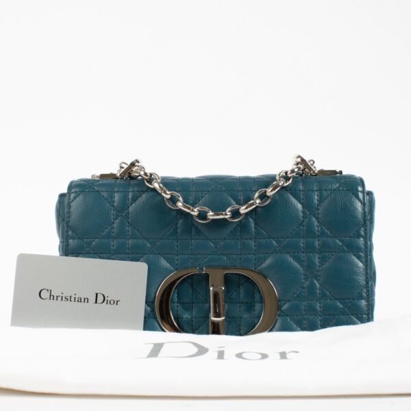 Christian Dior Blue Small Caro Bag