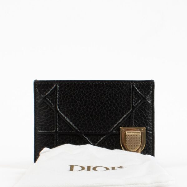 Christian Dior Black Diorama Card Holder