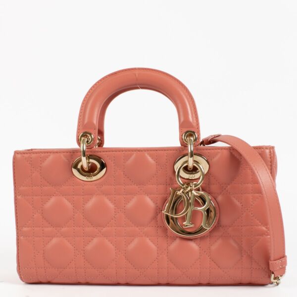 Christian Dior Pink Medium Lady D-Joy Bag