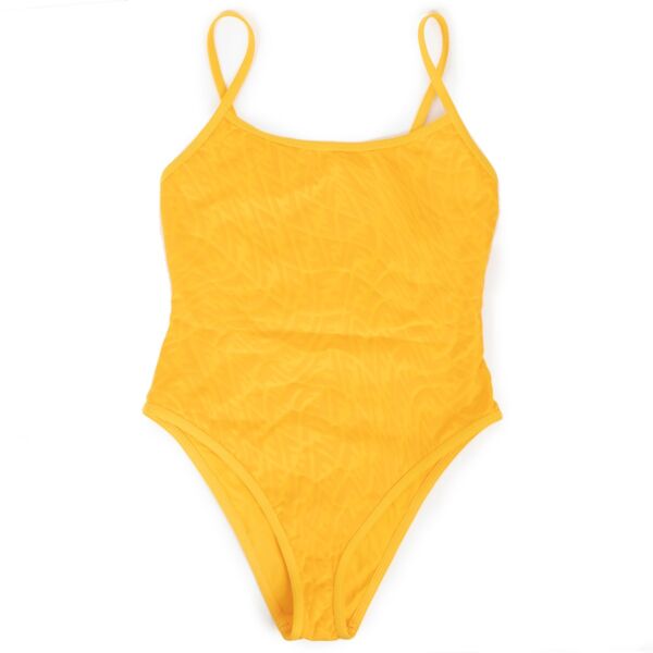 Fendi Yellow FF Vertigo One Piece Swimsuit - Size IT44