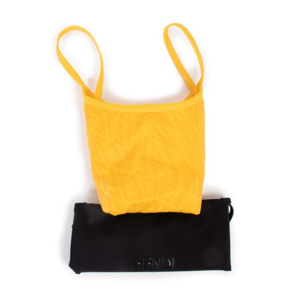 Fendi Yellow FF Vertigo One Piece Swimsuit - Size IT44