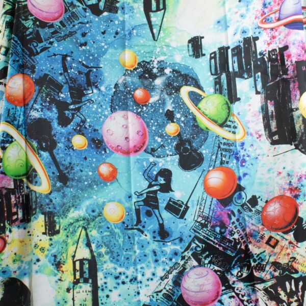 Louis Vuitton Kenny Sharf Pop Cosmic Silk 140 Shawl