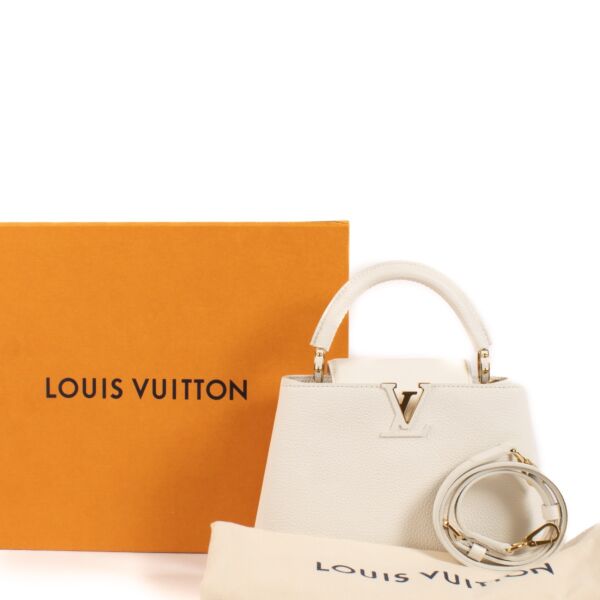 Louis Vuitton Snow Taurillon Capucines BB