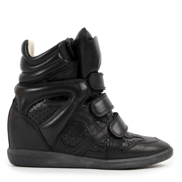 Isabel Marant Beckett Black Leather Sneakers - Size 37