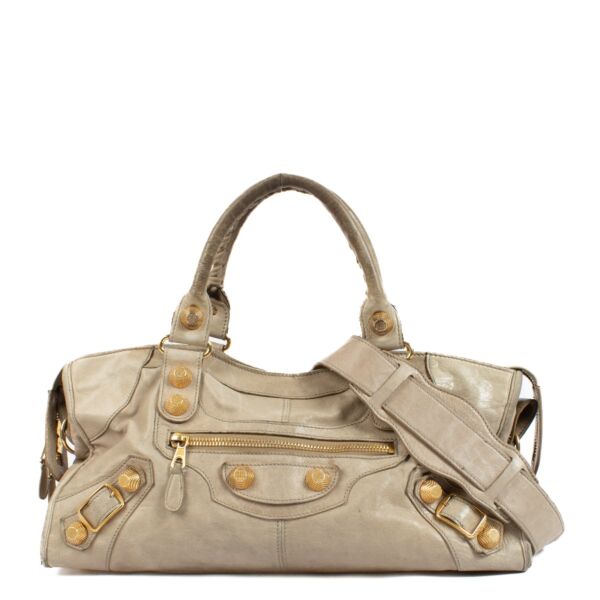 Balenciaga Beige Giant Part Time Bag