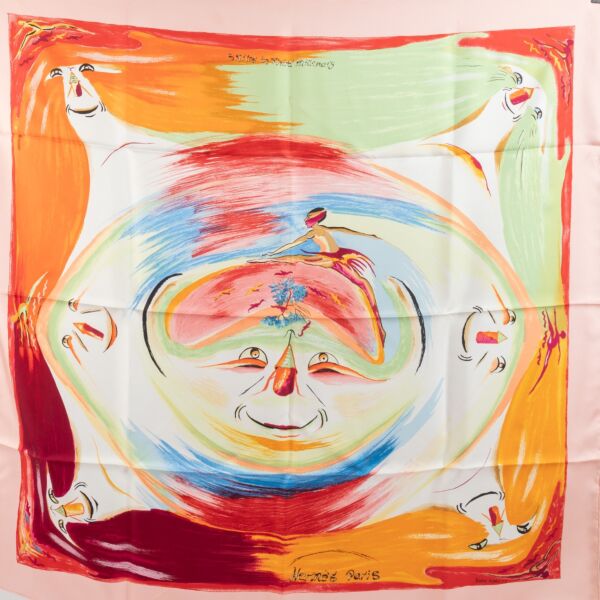 Hermès Smiles In Third Millenary Silk Scarf