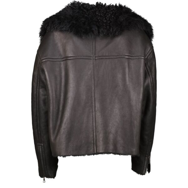 Yves Salomon Black Shearling Jacket - Size FR 38