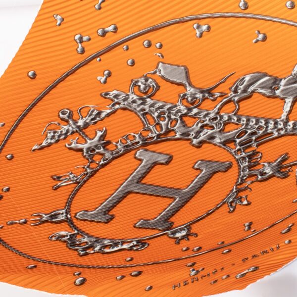 Hermès Vif Argent Plissé 90 scarf