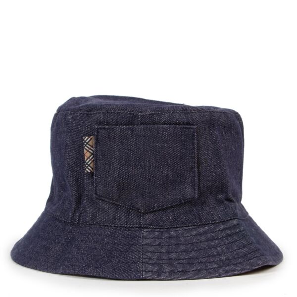 Burberry Checked/Denim Reversible Bucket Hat