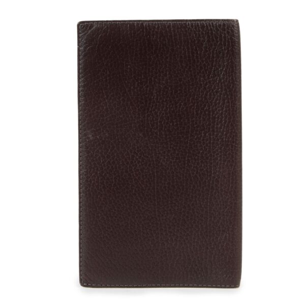 Delvaux Brown Leather Checkbook Holder