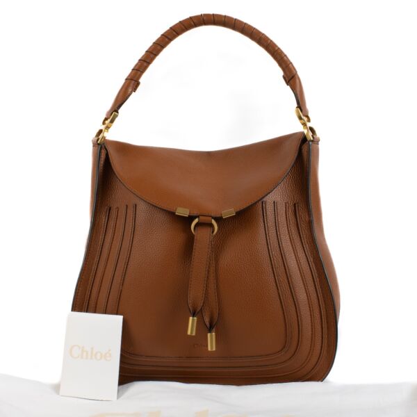 Chloé Brown Leather Marcie Hobo Bag