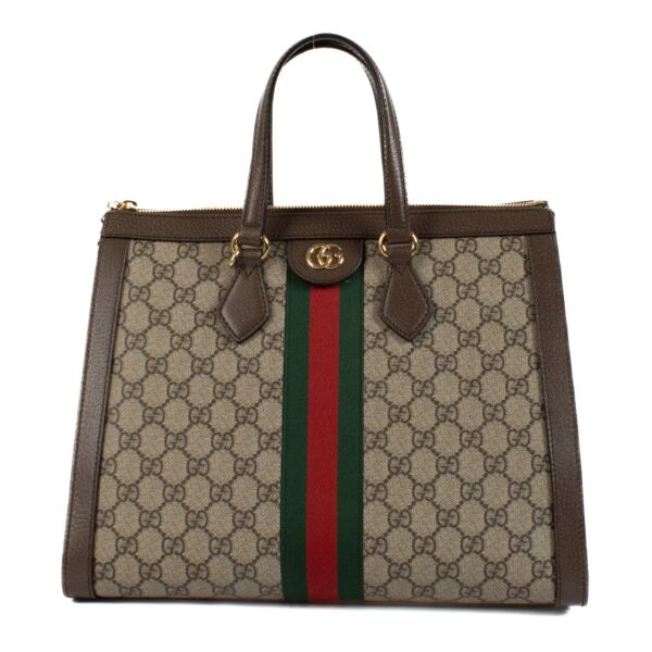 Shop 100% authentic Gucci Ophidia GG Medium tote bag at Labellov.com