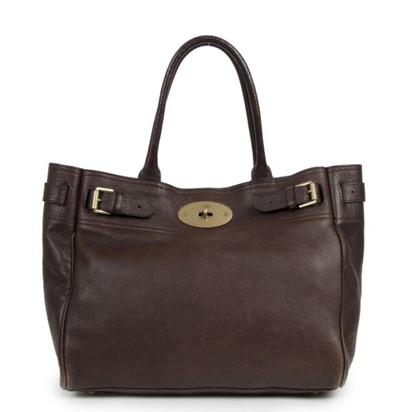 Authentic secondhand Mulberry Dark Brown Bayswater Tote Bag designer bags luxury vintage webshop fashion online shopping