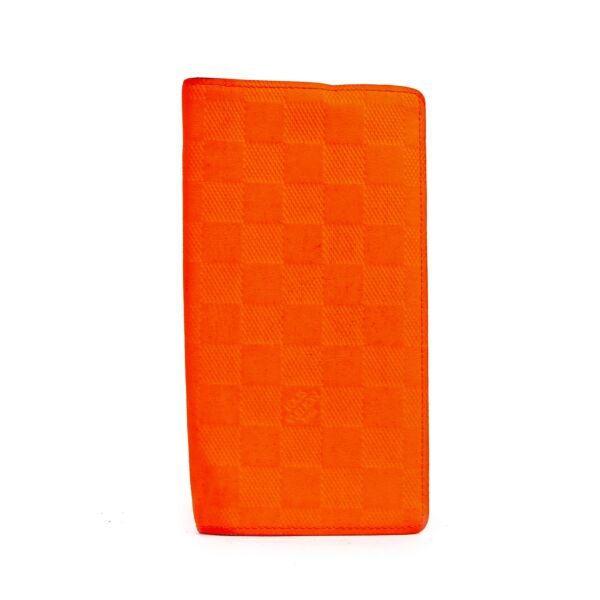 Authentic Secondhand Louis Vuitton Magma Orange Brazza Damier Infini Leather Wallet