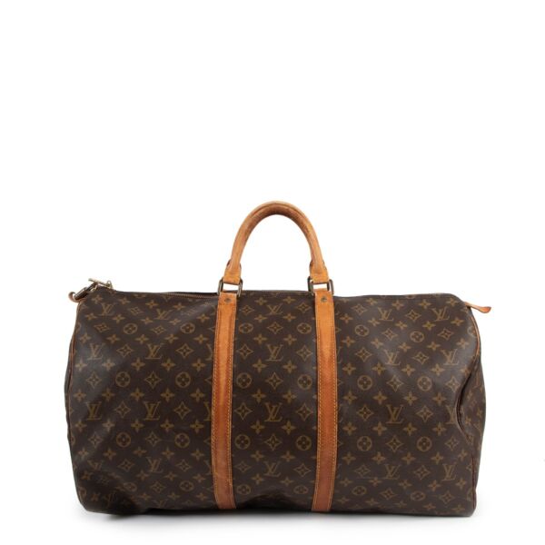 Buy an authentic second hand Louis Vuitton Keepall 55 Monogram Canvas in good pre-loved condition at Labellov 