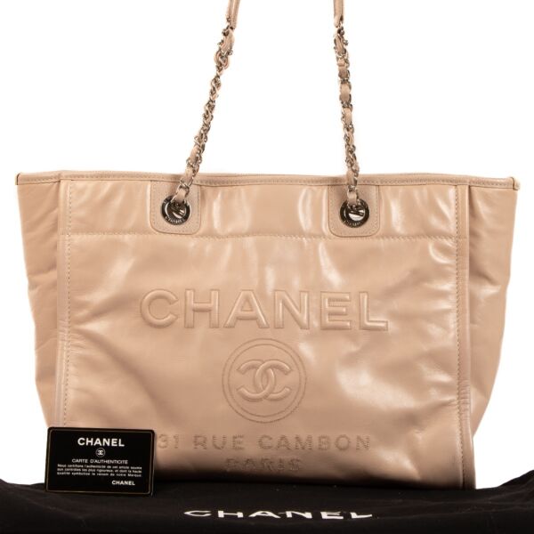 Chanel Pink Leather Small Deauville Shopper Bag