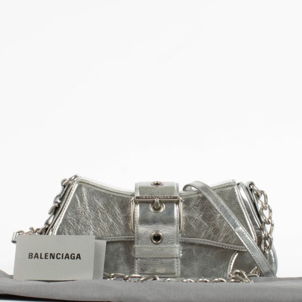 Balenciaga Mirror Silver Leather Lindsay Small Bag