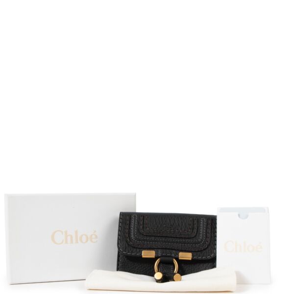 Chloé Black Leather Marcie Wallet 