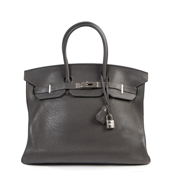 Hermès Birkin 35 Graphite Taurillon Clemence PHW pour le meilleur prix chez Labellov à Anvers