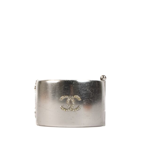 Chanel 02C Silver Millennium Cuff Bracelet