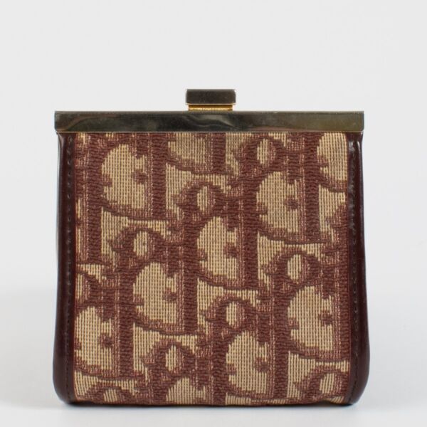 Christian Dior Burgundy Oblique Coin Wallet