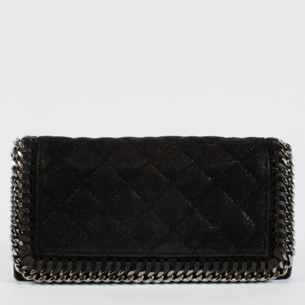 Stella McCartney Black Quilted Falabella Wallet