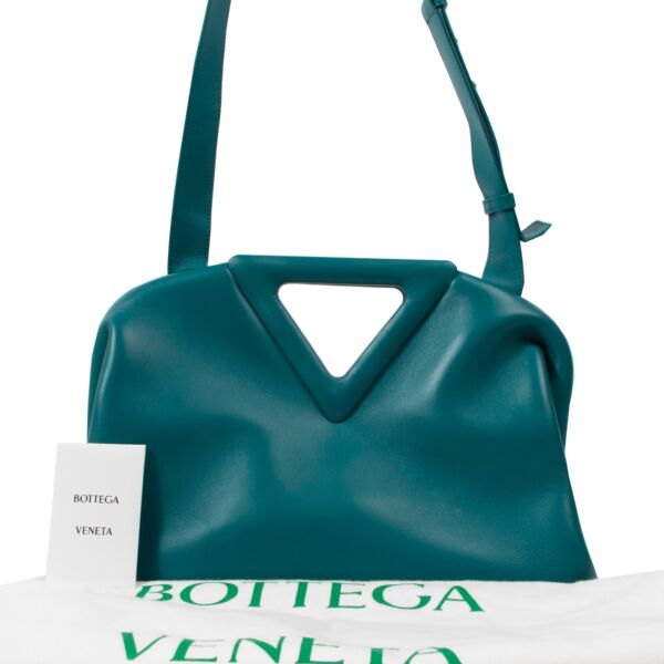 Bottega Veneta Point Medium Mallard Top Handle Bag