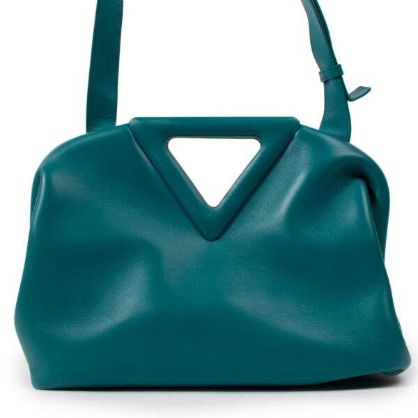 Bottega Veneta Point Medium Mallard Top Handle Bag
