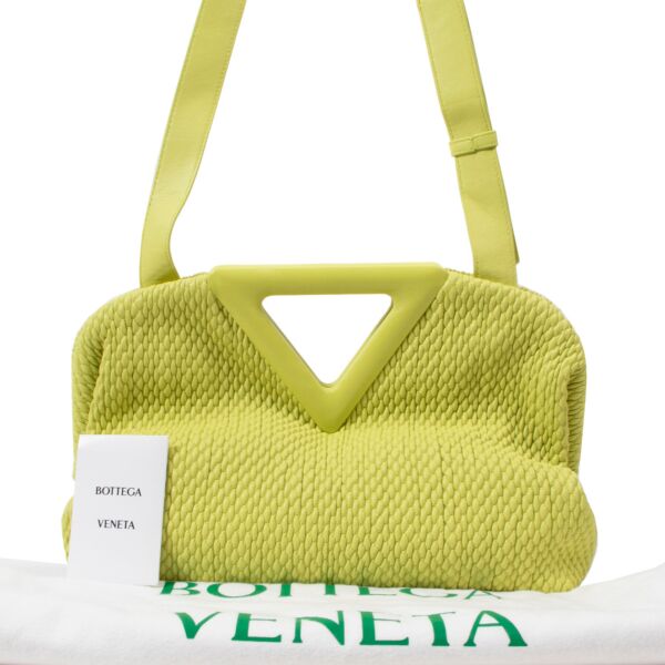 Bottega Veneta Point Medium Quilted Seagrass Top Handle Bag