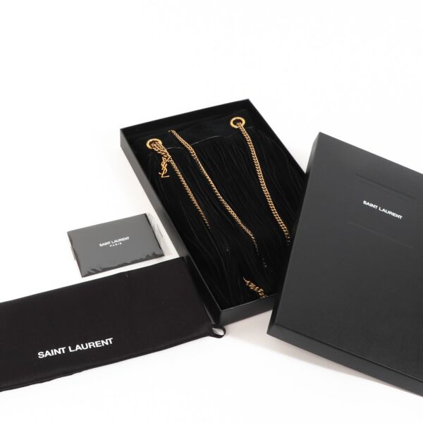 Saint Laurent Grace Fringed Suede Shoulder Bag