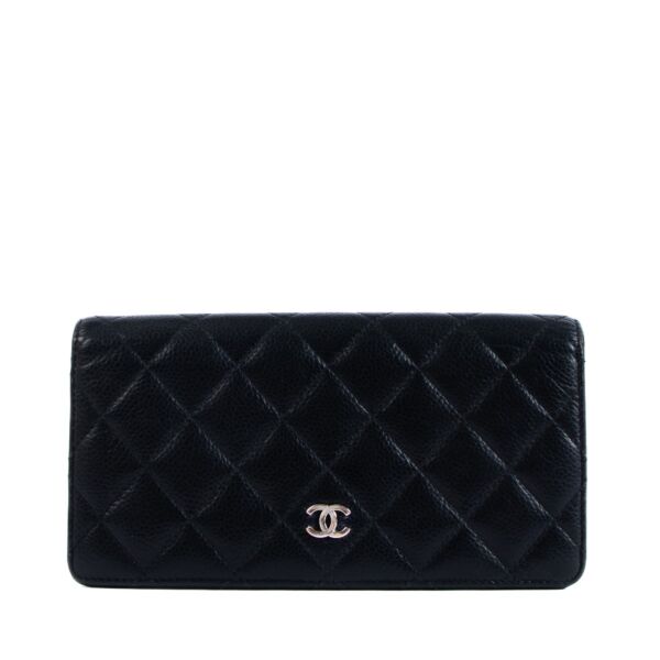 Chanel Black Caviar Classic Flap Wallet