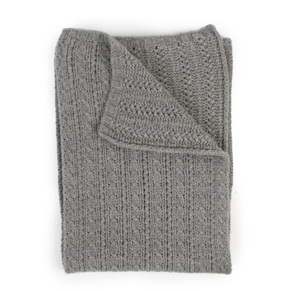 Chanel CC Chain Grey Cashmere Scarf