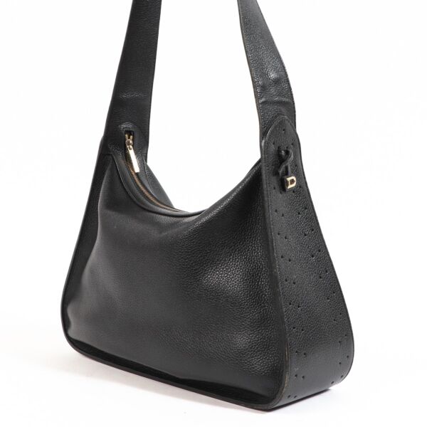 Delvaux Pensée Black Trotteur Shoulder Bag