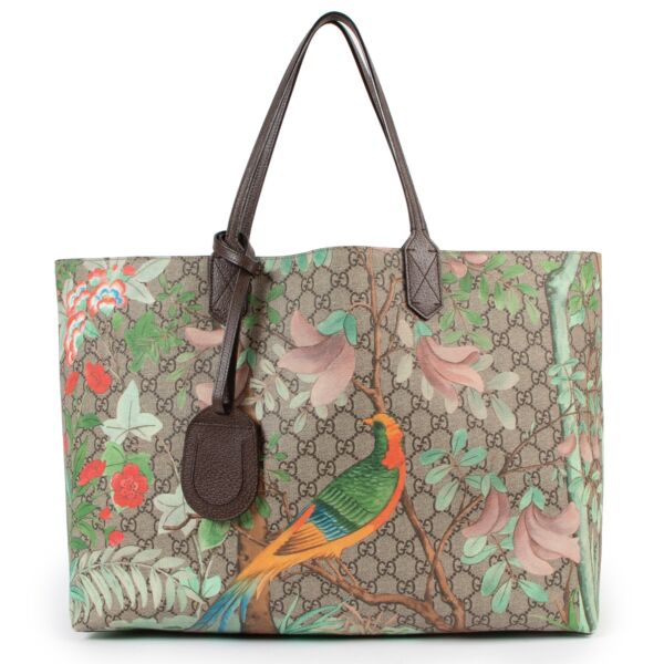Buy an authentic second hand Gucci Tian Soft Supreme GG Canvas Tote Bag
