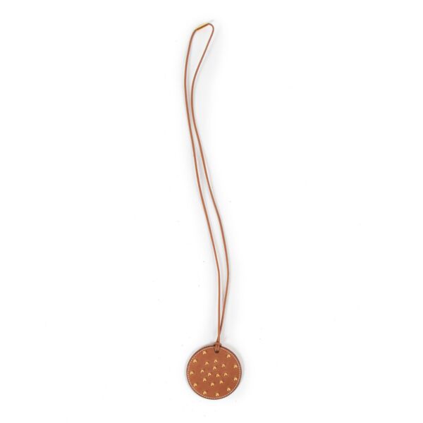 Hermès Gold Leather Stud Necklace