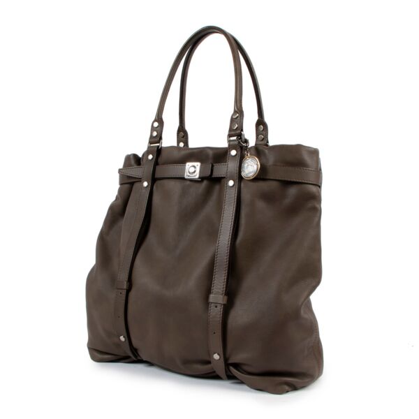 Lanvin Khaki Brown Leather Tote Bag