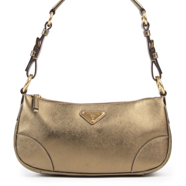 Prada Gold Metallic Shoulder Bag