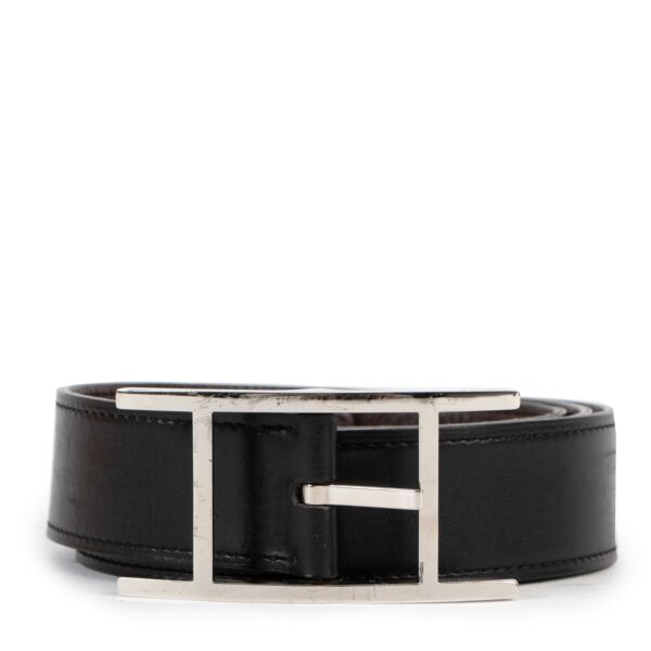 Hermès Reversible Black Box/Chocolat Togo Quentin Belt