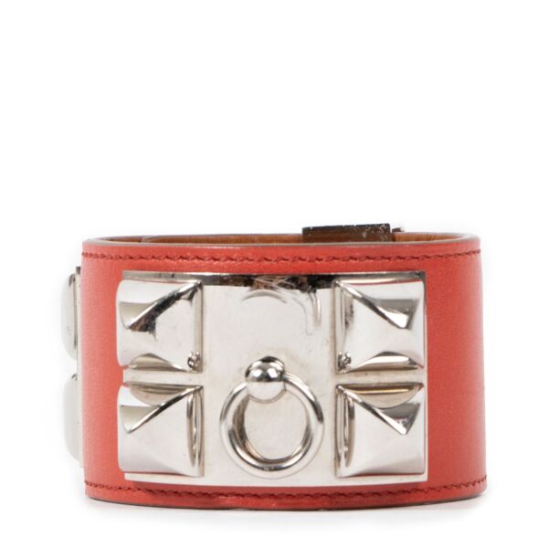 Hermès Collier de Chien Sanguine Swift Bracelet