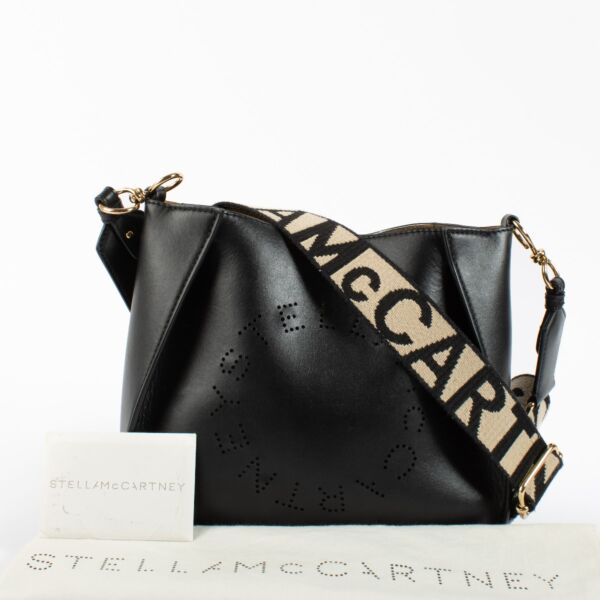 Stella McCartney Black Stella Logo Crossbody Bag
