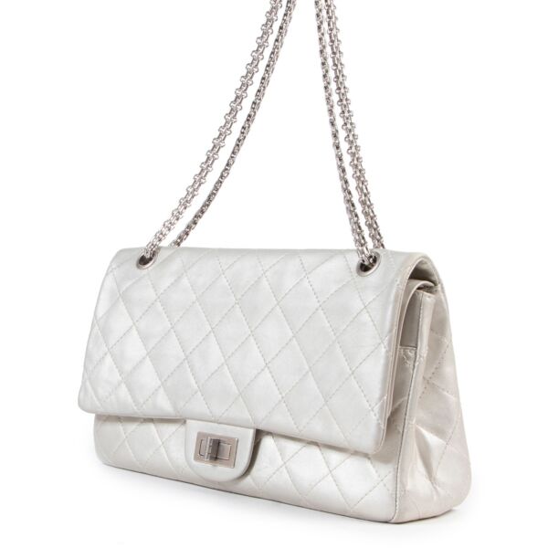 Chanel Grey Metallic Reissue 2.55 227 Bag