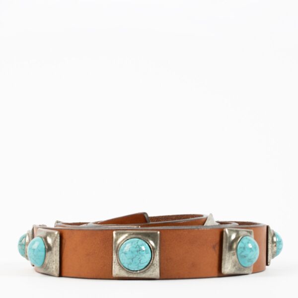 Etro Crown Me Leather Belt - Size 95