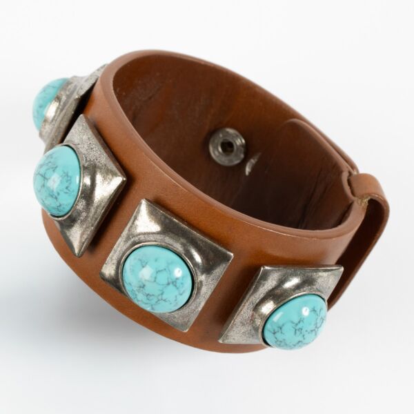 Etro Crown Me Leather Bracelet