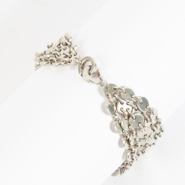 Hermès Sterling Silver Confettis 5 Rangs Bracelet