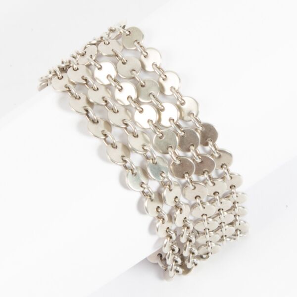 Hermès Sterling Silver Confettis 5 Rangs Bracelet