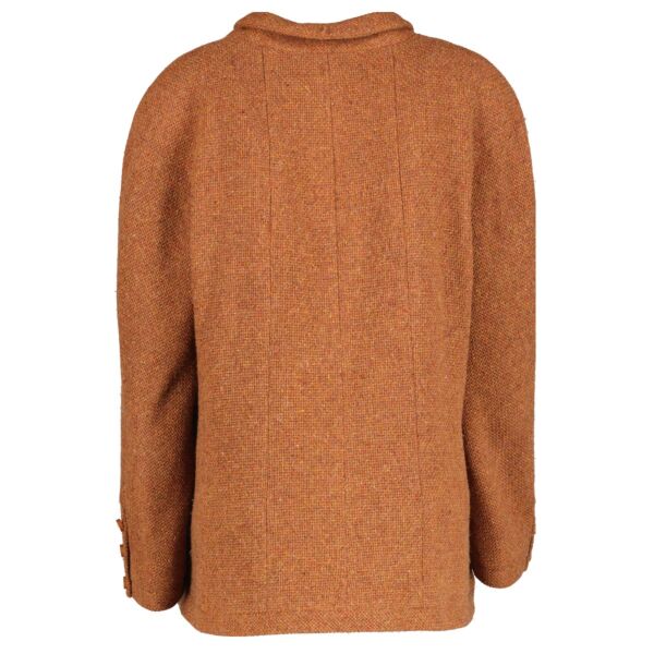 Chanel 96A Brown Tweed Jacket - Size 46